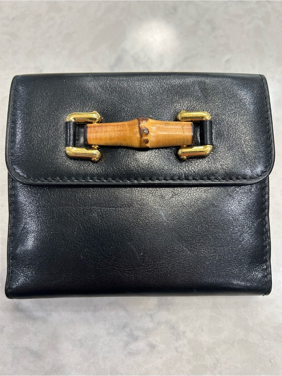 Gucci Handbags - Vintage NEW GUCCI Bamboo Accent Compact Wallet